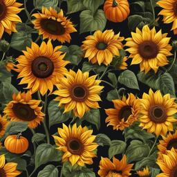 Sunflower Background Wallpaper - sunflower and pumpkin wallpaper  