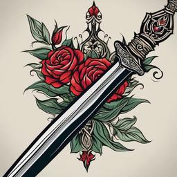 narsil sword tattoo  simple vector color tattoo