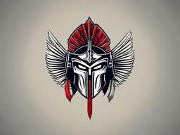 spartan small tattoo  simple vector color tattoo