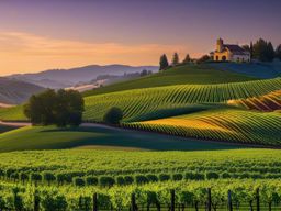 Windows Desktop Wallpaper - Iconic Windows 10 Landscape in Napa Valley  wallpaper style, intricate details, patterns, splash art, light colors