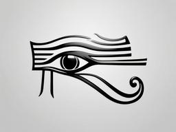 egyptian eye of horus tattoo  simple color tattoo,minimal,white background