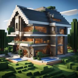 high-security data vault housing critical digital information - minecraft house design ideas minecraft block style