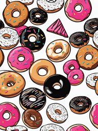 donut clipart black and white 