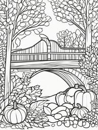 Autumn Festival Coloring Pages - Celebrating the Beauty of Fall  minimal black outline printable sheet, coloring page