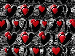 Black Background With Red Heart - Black background accented by a red heart.  background wallpaper