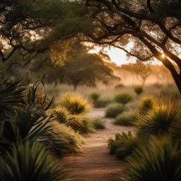 Safari Savannah Escape - Embrace the wilderness with a safari-inspired savannah garden. realistic, professional photography, bokeh, natural lighting, canon lens, shot on dslr 64 megapixels sharp focus