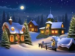 Christmas Scene Background Free  