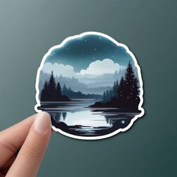 Fog sticker- Mysterious and ethereal, , sticker vector art, minimalist design