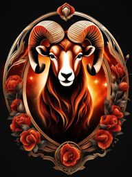 aries tattoo, representing the fiery and energetic qualities of the zodiac sign. 