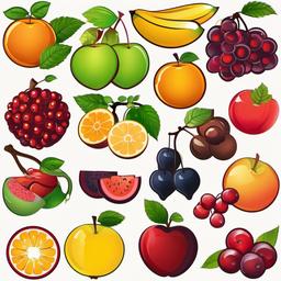 Fruit clipart - fruits representing different seasons  