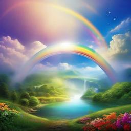 Rainbow Background Wallpaper - heaven rainbow bridge background  