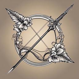 bow & arrow tattoo  vector tattoo design