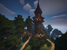 enchanting wizard's tower with spellbinding decorations - minecraft house ideas minecraft block style