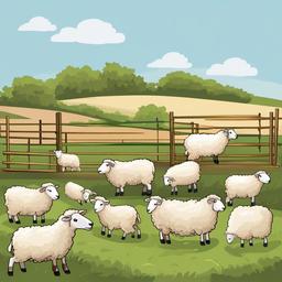 Sheep clipart - sheep being sheared for wool  