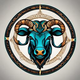 tattoo zodiac taurus  simple vector color tattoo