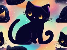 cute galaxy cat wallpaper  ,desktop background wallpaper