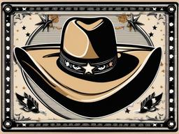 Cowboy Hat clipart - cowboy hat with a bandana  