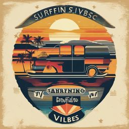 Vintage Surfing Vibes , vintage t shirt vector art