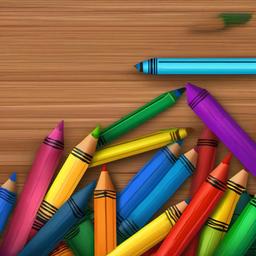 Crayon clipart - crayon in a classroom setting  