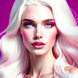 white haired barbie 