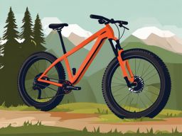 Mountain Bike Clipart - A mountain bike built for off-road trails.  color vector clipart, minimal style