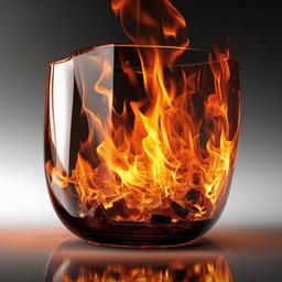 Fire Wallpaper - Fire in a glass fireplace  background wallpaper