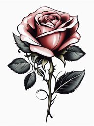 Little rose tattoo, Small and charming rose tattoo designs.  color, tattoo patterns, white clean background