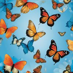 Butterfly Background Wallpaper - butterfly on blue background  