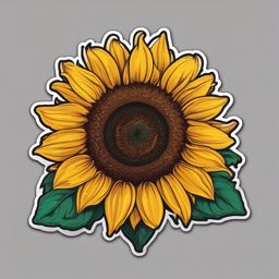 Sunflower Emoji Sticker - Blooming beauty, , sticker vector art, minimalist design