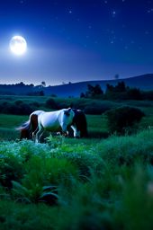 forktails hunting livestock in the moonlight-drenched fields of a remote countryside. 