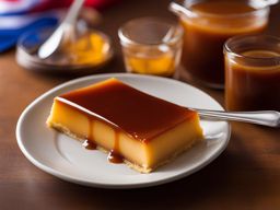 quesillo, venezuelan caramel flan, savored at a lively fiesta in caracas. 