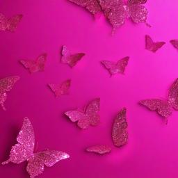 Glitter background - pink glitter butterfly wallpaper  