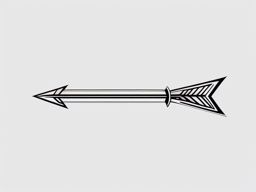 Arrow Tattoo - A sleek arrow tattoo pointing forward  few color tattoo design, simple line art, design clean white background