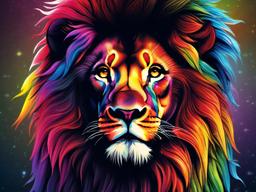 Lion Rainbow Wallpaper  