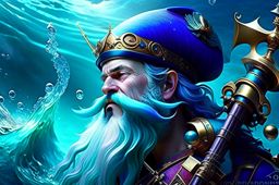 triton bard, singing tales of the sea and controlling water with a commanding voice. 