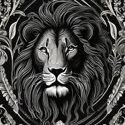 Lion Background Wallpaper - black wallpaper with lion  