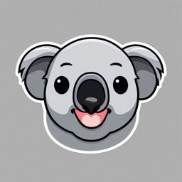 Koala Face Emoji Sticker - Adorable koala charm, , sticker vector art, minimalist design