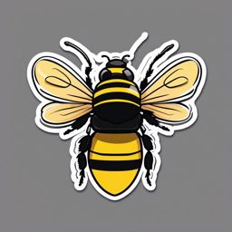 Ballet Bumblebee sticker- Buzzing Ballet Buzz, , sticker vector art, minimalist design