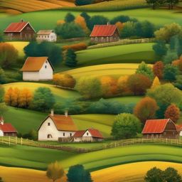 Country Wallpapers - Rustic Countryside Beauty wallpaper, abstract art style, patterns, intricate