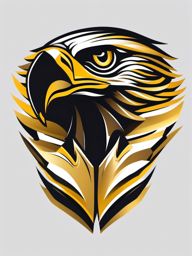 Golden Eagles  minimalist design, white background, professional color logo vector art