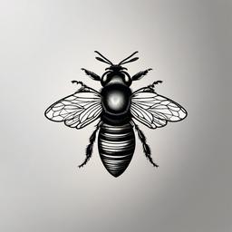 minimal bee tattoo  vector tattoo design