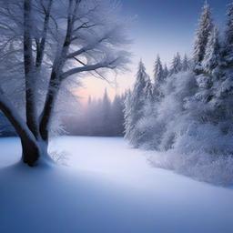 Winter background wallpaper - snowy tree backdrop  