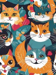 Funny Cat - A lighthearted and charming kitty that's a constant source of amusement and smiles. , vector art, splash art, t shirt design