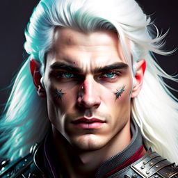 white haired warrior 