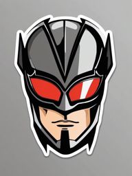 Superhero mask sticker- Masked and powerful, , sticker vector art, minimalist design