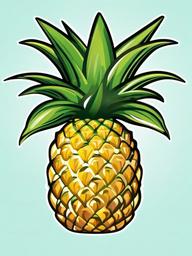 Pineapple clipart - pineapple with a beach theme  clipart