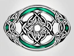 beautiful celtic tattoos  simple color tattoo,minimal,white background