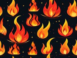 Fire Clipart - Fire symbolizing energy and intensity,  color vector clipart, minimal style