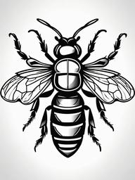 bee outline tattoo  vector tattoo design