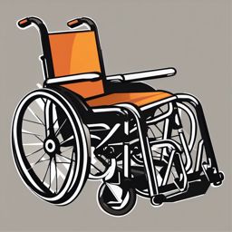 Wheelchair clipart - Wheelchair symbolizing accessibility and mobility,  color clipart, vector art